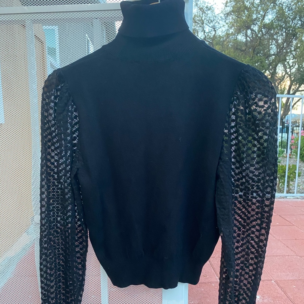 Black meshed top
